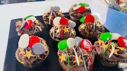 Caramel Crunch Cake & Chocolate Filled Muffins